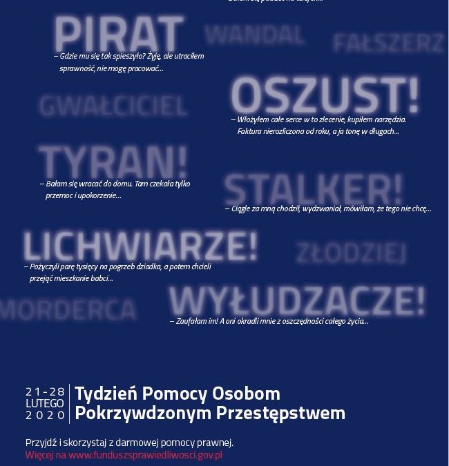 Tydzień Pomocy Osobom Pokrzywdzonym Przestępstwem 2020